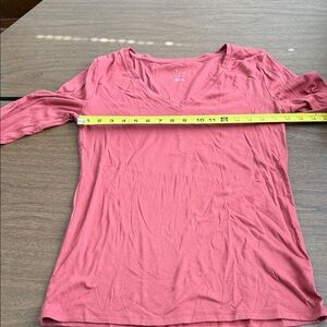 a new day Women's Rose Long Sleeve V-Neck Tee